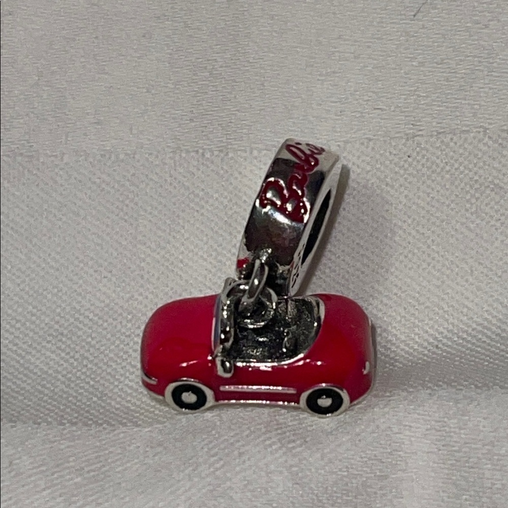 925 Sterling Silver Pink “Barbie” Car Charm Pendant - Picture 7 of 7